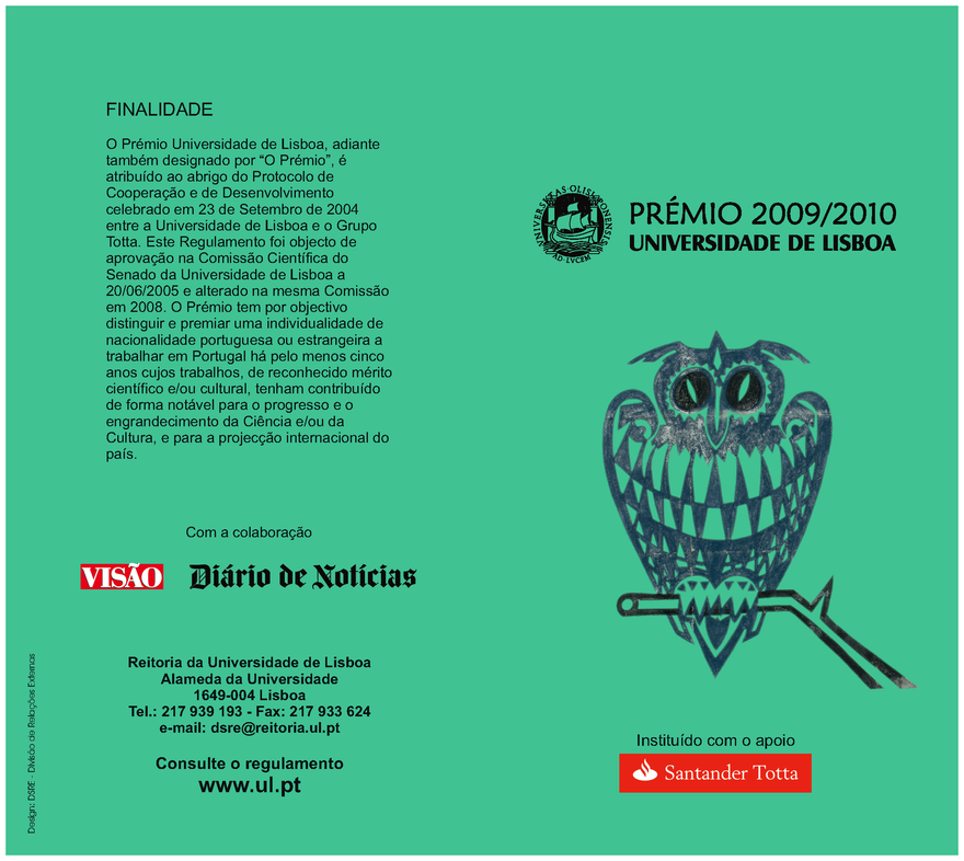 Prémio 2009/2010 Universidade de Lisboa